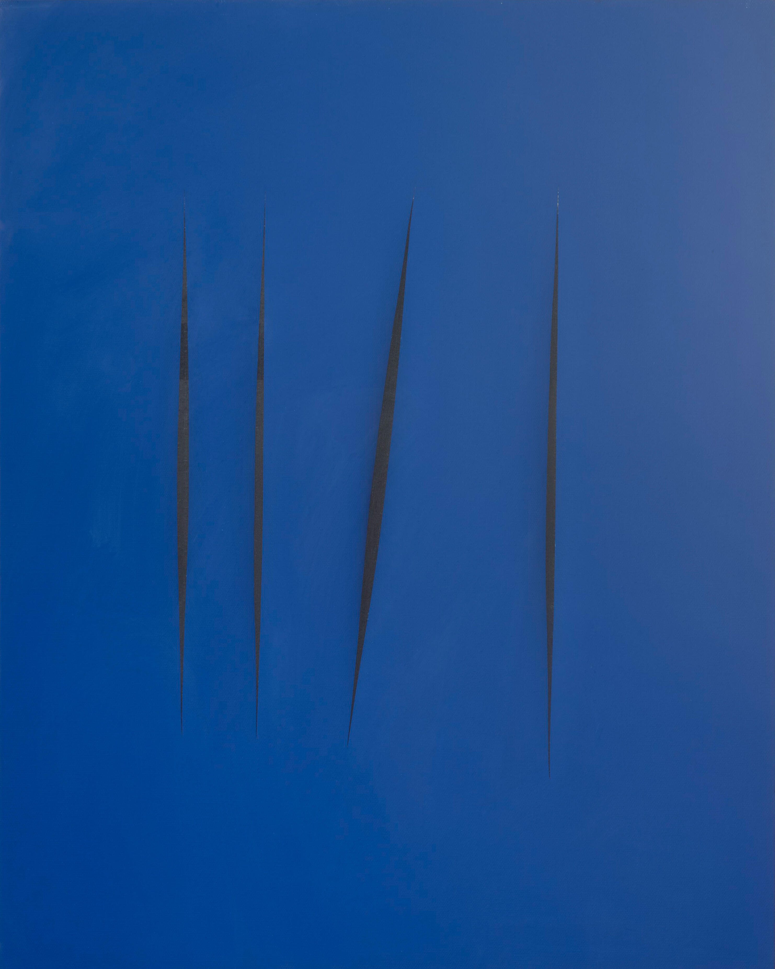 Lucio Fontana, Erwartung, Ausstellung, Kunstausstellung, Wuppertal, Von der Heydt-Museum, SIAE, GEMA 2024, VG Bild-Kunst, Concetto spaziale Attese, Kunstpalast